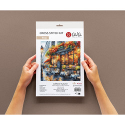 Kaffee im Herbst - Kreuzstich-Set AVA-P051