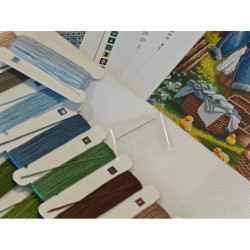 Frühling auf dem Bauernhof - Kreuzstich-Set AVA-P159