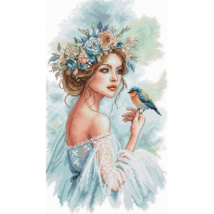 Die Dame des Gartens - Kreuzstich-Set AVA-P148