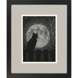 Siuvinėjimo kryželiu rinkinys „Black Moon Cat“ D70-65212