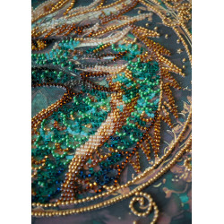 Mittelgroßer Stickpackung mit Perlen „Breath of Fire“ 20x20 cm AAMB-122