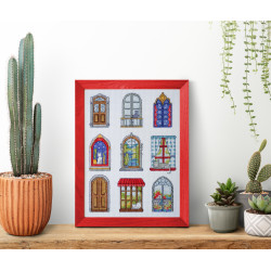 Siuvinėjimo kryželiu rinkiniai "9 mažos jaukios pasakos" 18x24 cm AAH-284