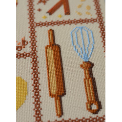 Kryželiu siuvinėjimo rinkiniai "Obuolių pyragas" 35x35 cm AAH-280