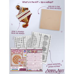 Kryželiu siuvinėjimo rinkiniai "Obuolių pyragas" 35x35 cm AAH-280