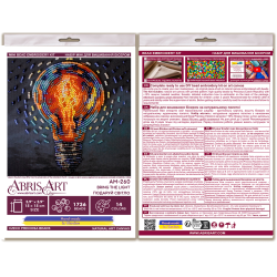 Mini karoliukų siuvinėjimo rinkinys "Bring the light" 15x15 cm AAM-260