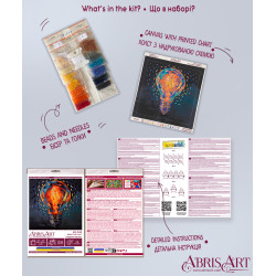 Mini karoliukų siuvinėjimo rinkinys "Bring the light" 15x15 cm AAM-260