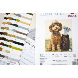 Siuvinėjimo kryželiu rinkinys "Meistras Golfo žaidėjas" 26 x 31 cm SBU5090