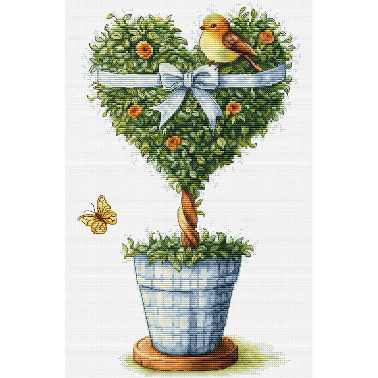 Kryželio siuvinėjimo rinkinys "Meilės medis" 18 x 31 cm SB7051