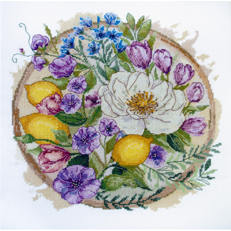 Kreuzstich-Set "Ein floraler Moment" 26x26 cm AAH-287