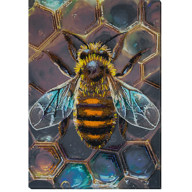 Pagrindinis karoliukų siuvinėjimo rinkinys „Medaus motyvas“ 27x38 cm AAB-950