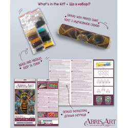 Pagrindinis karoliukų siuvinėjimo rinkinys „Medaus motyvas“ 27x38 cm AAB-950