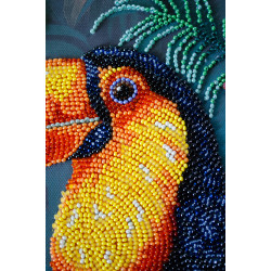 Stick-Set mit Perlen 'Der exotische Beau' 27x39 cm AAB-949