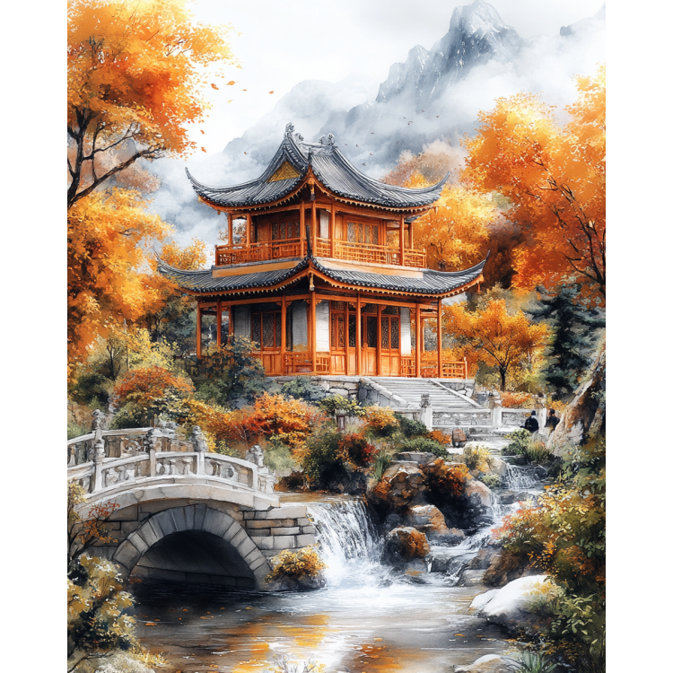 Diamond Painting kit with subframe "Serenity" 30x40 cm VA870