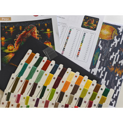 Kreuzstich-Set „Das Heiligtum der Meerjungfrau“ 28,57x28,57 cm AVA-P091