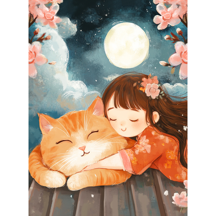 Diamond Painting kit with subframe "Ginger happiness" 30x40 cm VA852