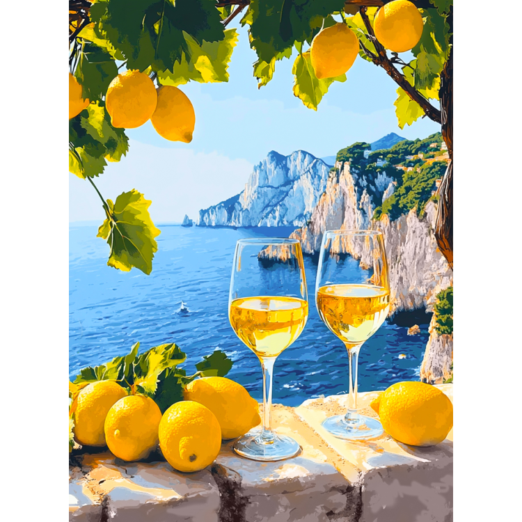 Diamond Painting kit with subframe "Sea view" 30x40 cm VA867