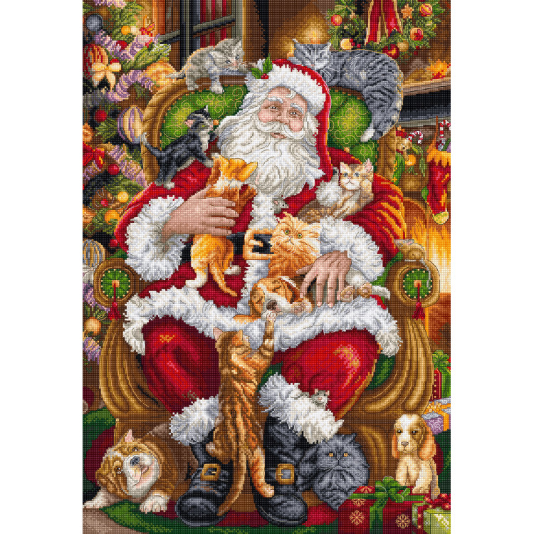 Kreuzstich-Set "Paws & Presents" 32x46 cm SLETIL9947