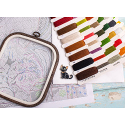 Kreuzstich-Set "Paws & Presents" 32x46 cm SLETIL9947