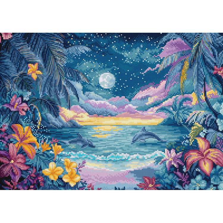 Kreuzstich-Set "Blue Mirage" 32x22cm SLETIL9951