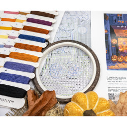 Kreuzstich-Set "Pumpkin Lane" 21 x 21 cm SLETIL9950