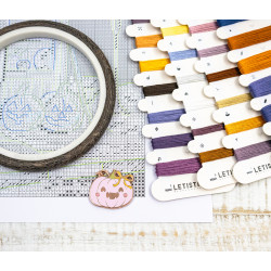 Kreuzstich-Set "Pumpkin Lane" 21 x 21 cm SLETIL9950