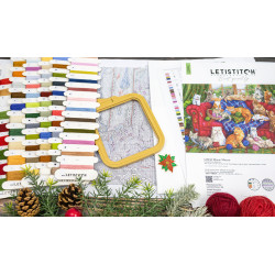 Kreuzstich-Set „Meow Manor“ 44x32cm SLETIL9946