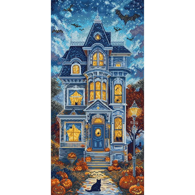 Kreuzstich-Set "Haunt Manor" 19x39 cm SLETIL9945
