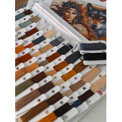 Kreuzstich-Set "Der Krieger und der Wolf" 31,75 x 31,75 cm AVA-P076
