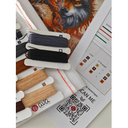 Kreuzstich-Set "Der Krieger und der Wolf" 31,75 x 31,75 cm AVA-P076