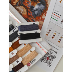 Kreuzstich-Set "Der Krieger und der Wolf" 31,75 x 31,75 cm AVA-P076