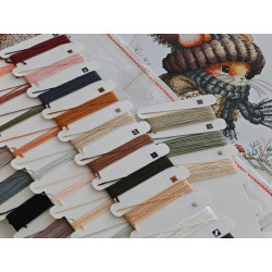 Kreuzstich-Set "Herbstmärchenmaus" 20,80 x 19,84 cm AVA-P012