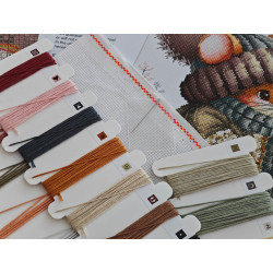 Kreuzstich-Set "Herbstmärchenmaus" 20,80 x 19,84 cm AVA-P012