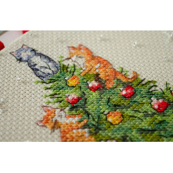 Cross-stitch kit with Hoop Included "The naughty cats" AAHM-090