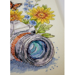 Kryželiu siuvinėjimo rinkinys "Pagauk akimirką" 20x20 cm AAH-296