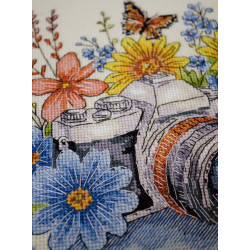Kryželiu siuvinėjimo rinkinys "Pagauk akimirką" 20x20 cm AAH-296