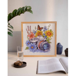 Kryželiu siuvinėjimo rinkinys "Pagauk akimirką" 20x20 cm AAH-296