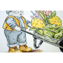 Kryželiu siuvinėjimo rinkinys "Derliaus diena" 18x21 cm AAH-293