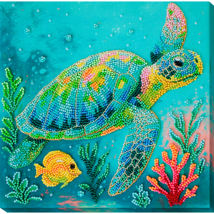 Pagrindinis karoliukų siuvinėjimo rinkinys "Ocean Traveler" 21x21 cm AAB-954