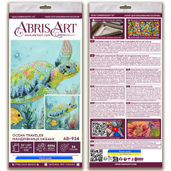 Pagrindinis karoliukų siuvinėjimo rinkinys "Ocean Traveler" 21x21 cm AAB-954