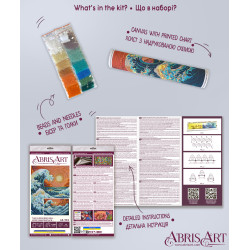 Pagrindinis karoliukų siuvinėjimo rinkinys "Šlamintį jūra…" 36x24 cm AAB-953