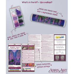 Pagrindinis rinkinys siuvinėjimui karoliukais „Moonlight“ 24x37 cm AAB-952