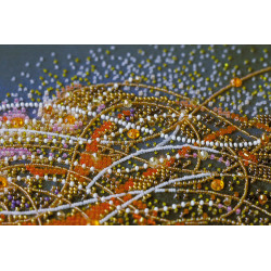 Hauptperlen-Stickset Goldener Löwe (Tiere) AAB-742