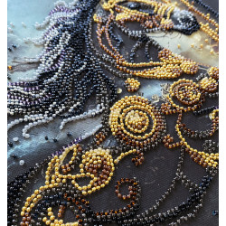 Vidutinio dydžio rinkinys siuvinėjimui karoliukais "Tamsos griausmas" 20x20 cm AAMB-129