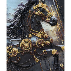 Vidutinio dydžio rinkinys siuvinėjimui karoliukais "Tamsos griausmas" 20x20 cm AAMB-129