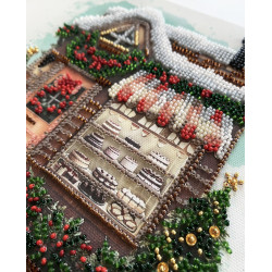 Vidutinio dydžio karoliukų siuvinėjimo rinkinys. „Metas švęsti“ 20x20 cm AAMB-127