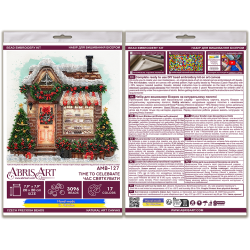 Vidutinio dydžio karoliukų siuvinėjimo rinkinys. „Metas švęsti“ 20x20 cm AAMB-127