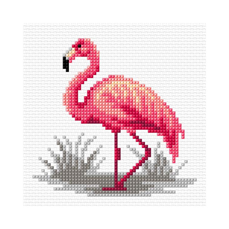 Kreuzstich-Set "Flamingo" 11x11 cm SA75000