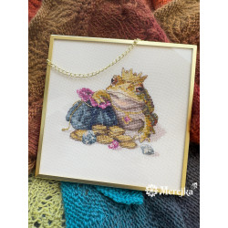 Kryželiu siuvinėjimo rinkinys "Auksinė rupūžė" 11x12 cm SK280A