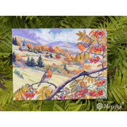 Kryželio rinkinys "Aukso raižyti kalnai" 31x40 cm SK274