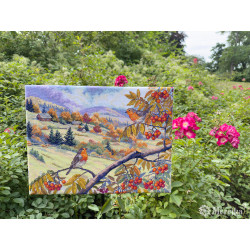 Kryželio rinkinys "Aukso raižyti kalnai" 31x40 cm SK274